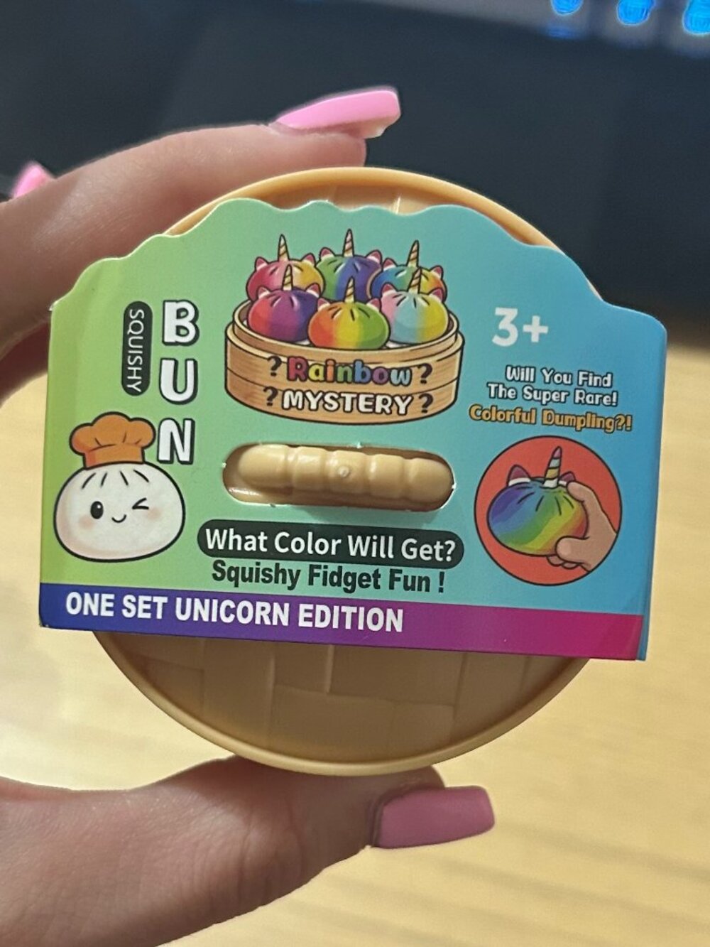 Squishy Bun Rainbow Mystery Unicorn Edition Dumpling Fidget Toy